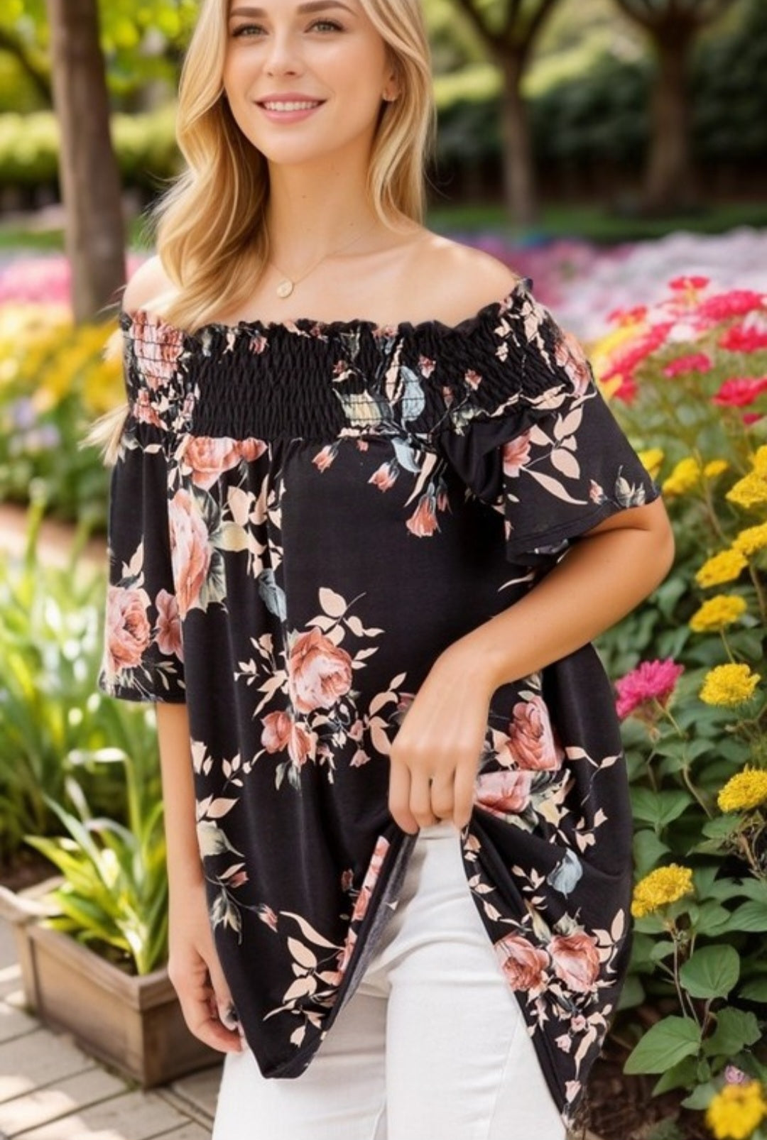 Summer Concert Off Shoulder Top Plus Size