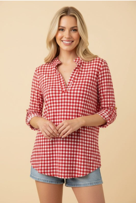 Backyard Barbecue Gingham Top