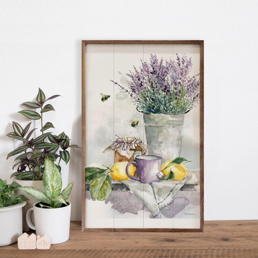 Lemon & Lavender Honey 16×10 Wood Wall Decor