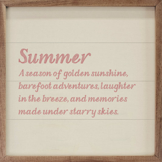 Definition of Summer 4×4 in Pink Shelf Sitter