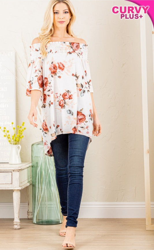 Summer Concert Off Shoulder Top Plus Size