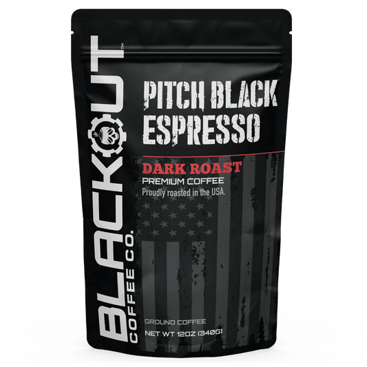 Pitch Black Espresso Dark Roast-Black Out Coffee Whole Bean